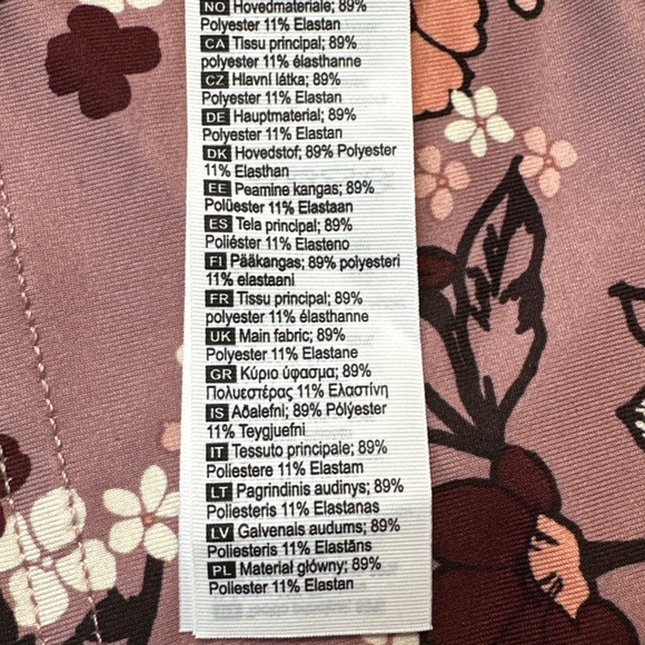 Kari Traa Base Layer Set Women's XL Extra Large Pants Top Floral Pink 622366a - Picture 7 of 15